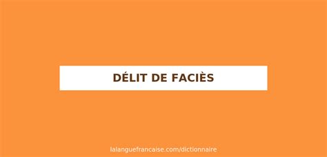 délit de faciès définition|Délit de faciès : signification et origine de l’expression.